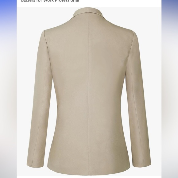 Women's Cream Shawl Collar Blazer - Picture 10 of 15